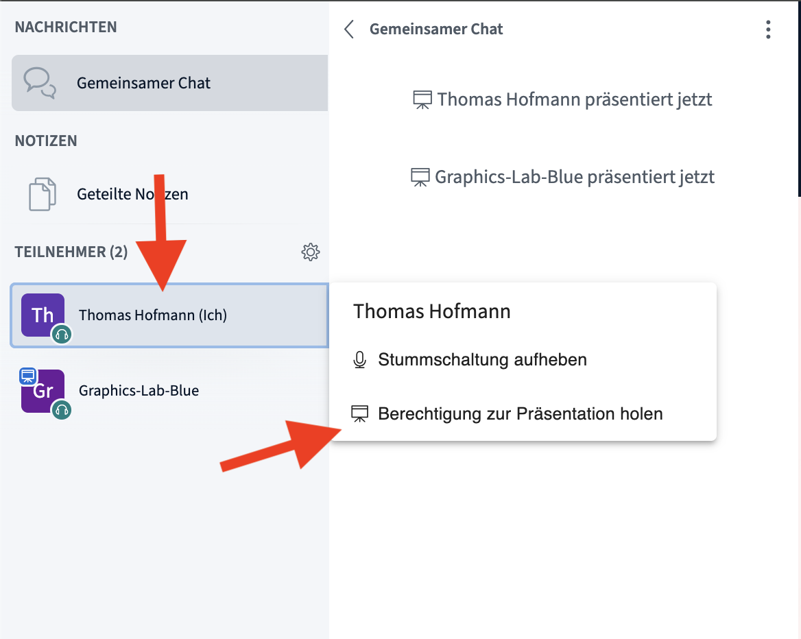Bildschirm teilen