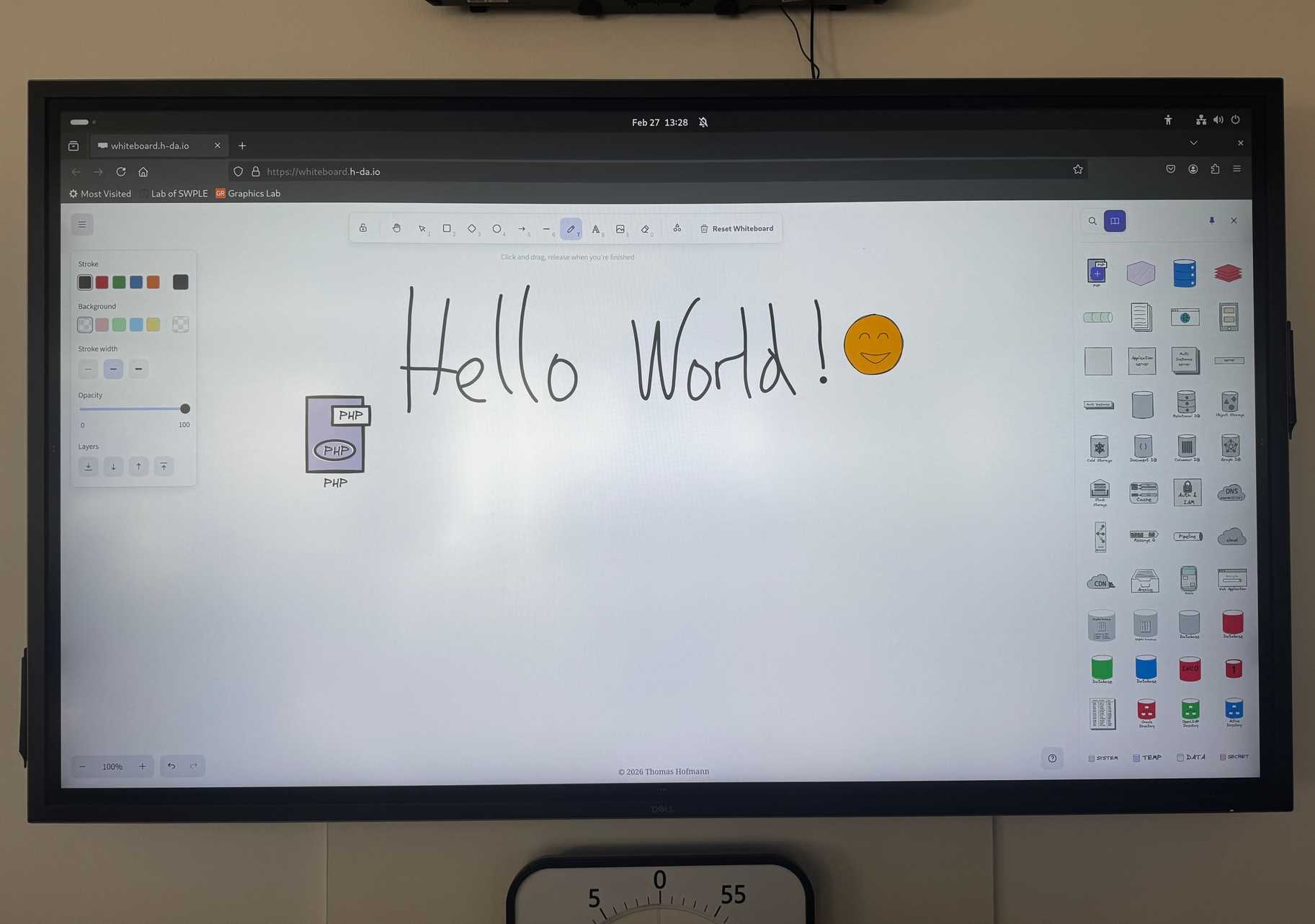 Whiteboard-Oberfläche