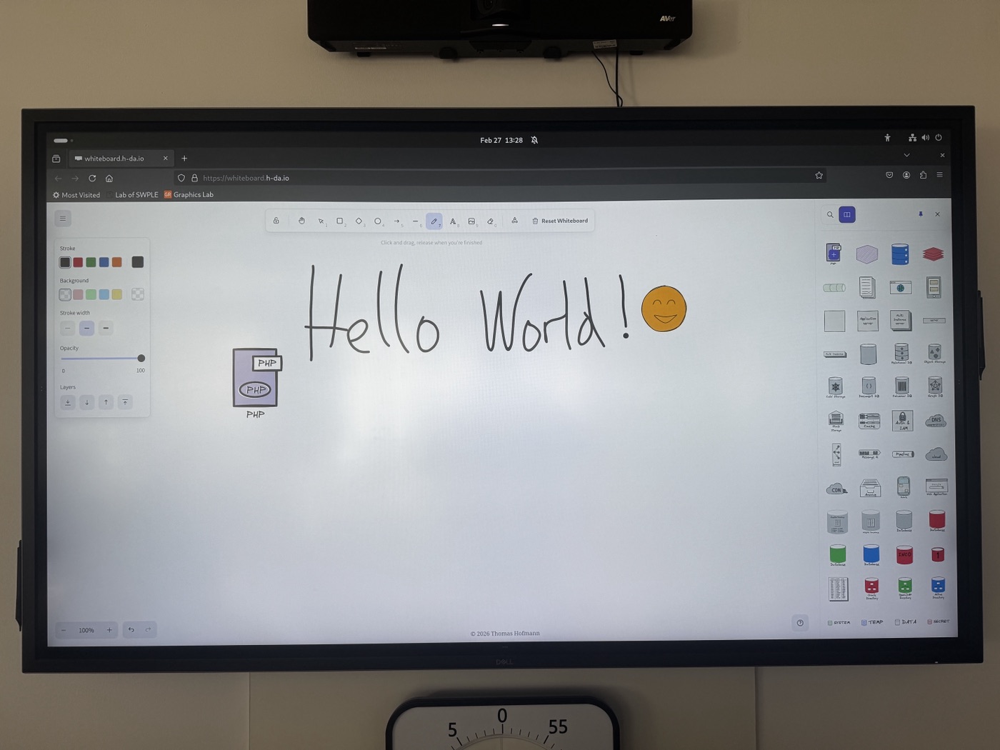 Whiteboard-Oberfläche